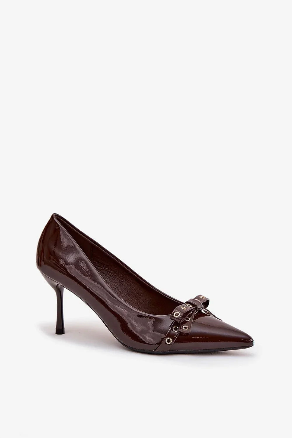 Women's Patent Bow Stiletto Pumps-Pumps Shoes-LeStyleParfait