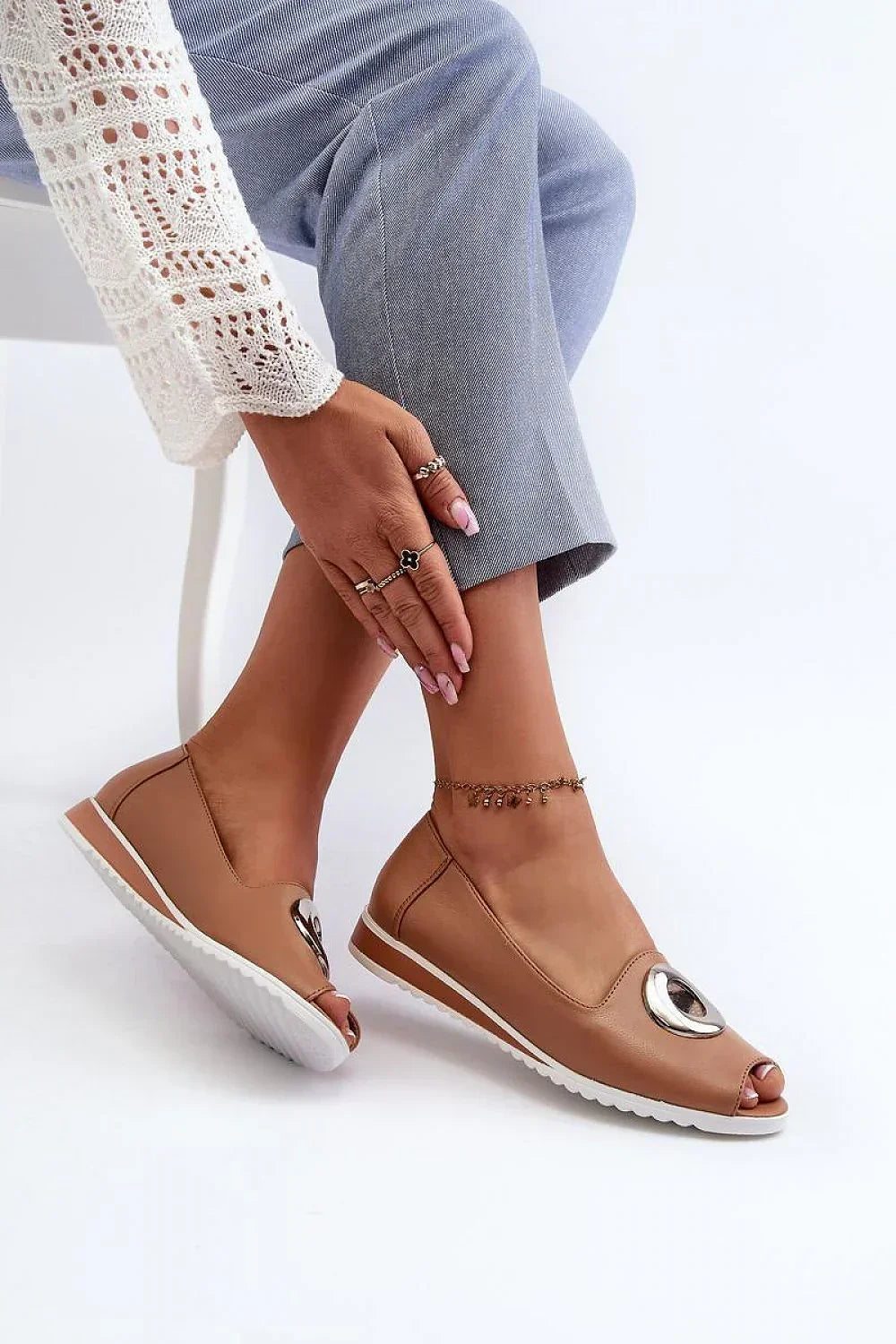 Women's Peep Toe Classic Low Heel Pumps-Pumps Shoes-LeStyleParfait