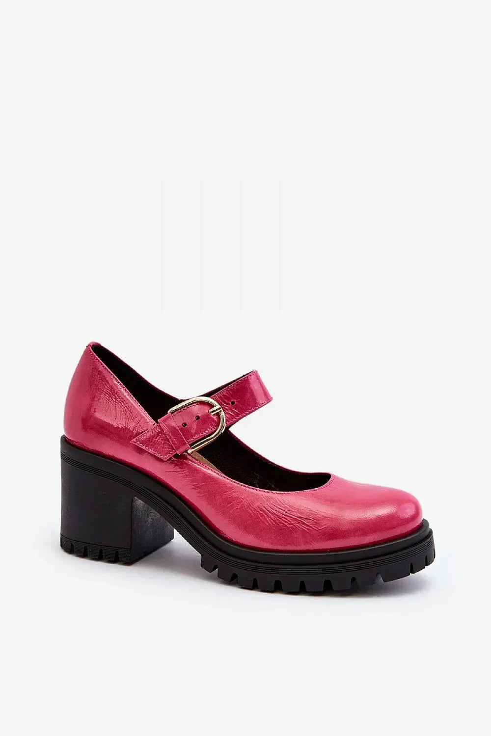 Women's Pink Mary-Jane Block Heel Pumps-Pumps Shoes-LeStyleParfait