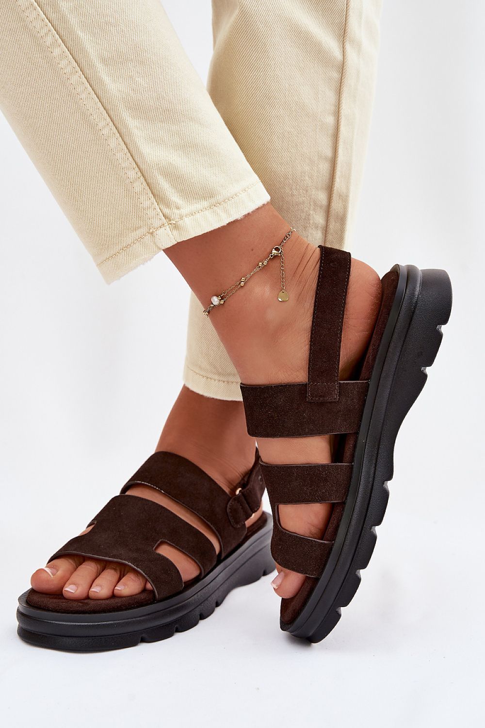 Women’s Platform Flat Buckle Sandals-Women's Sandals-LeStyleParfait