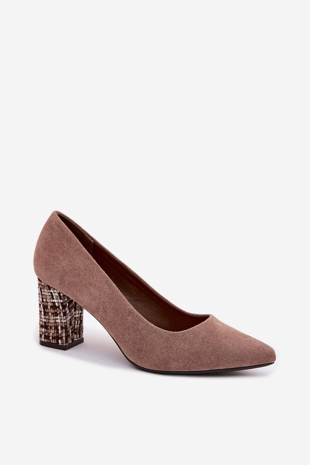 Women's Pointed Toe Suede Block Heel Pumps-Pumps Shoes-LeStyleParfait