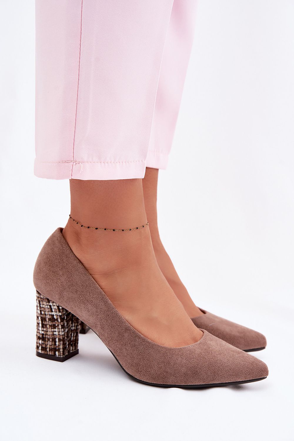 Escarpins Femme en daim à talon carré-Escarpins Femme-LeStyleParfait