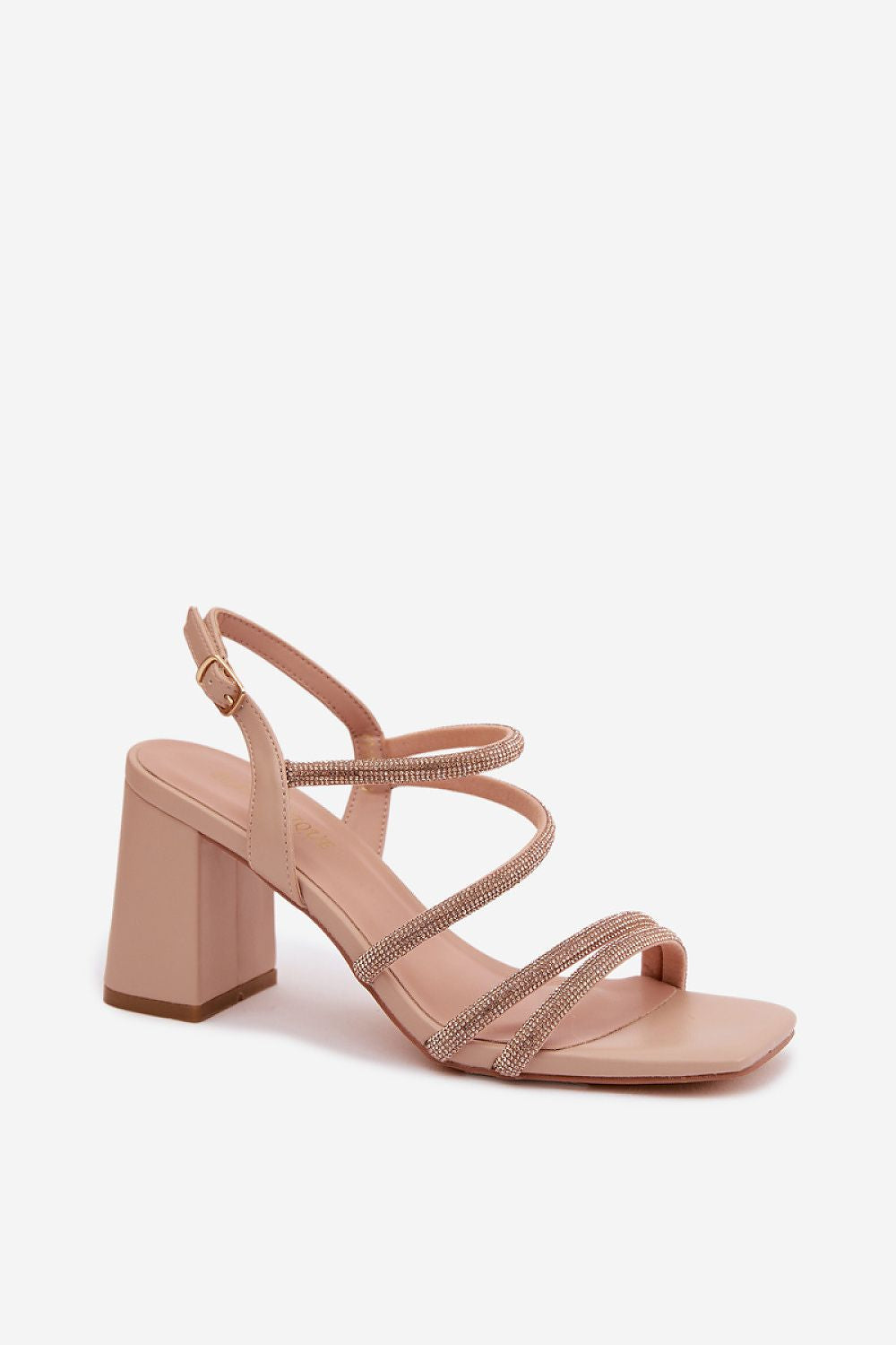 Women’s Rhinestone Wedding Block Sandals-Women's Sandals-LeStyleParfait