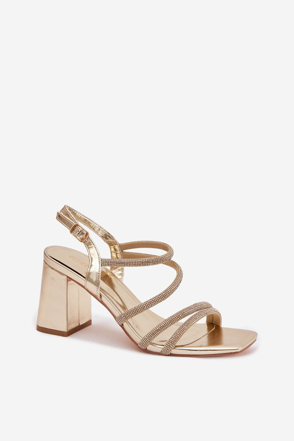 Women’s Rhinestone Wedding Block Sandals-Women's Sandals-LeStyleParfait