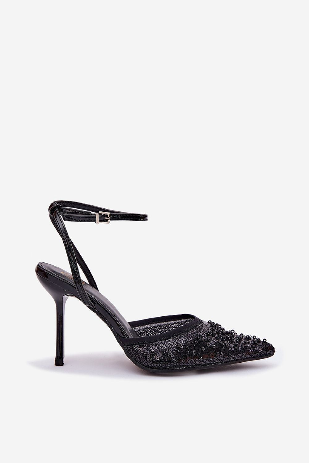 Women’s Sequined Stiletto Sandals-Women's Sandals-LeStyleParfait