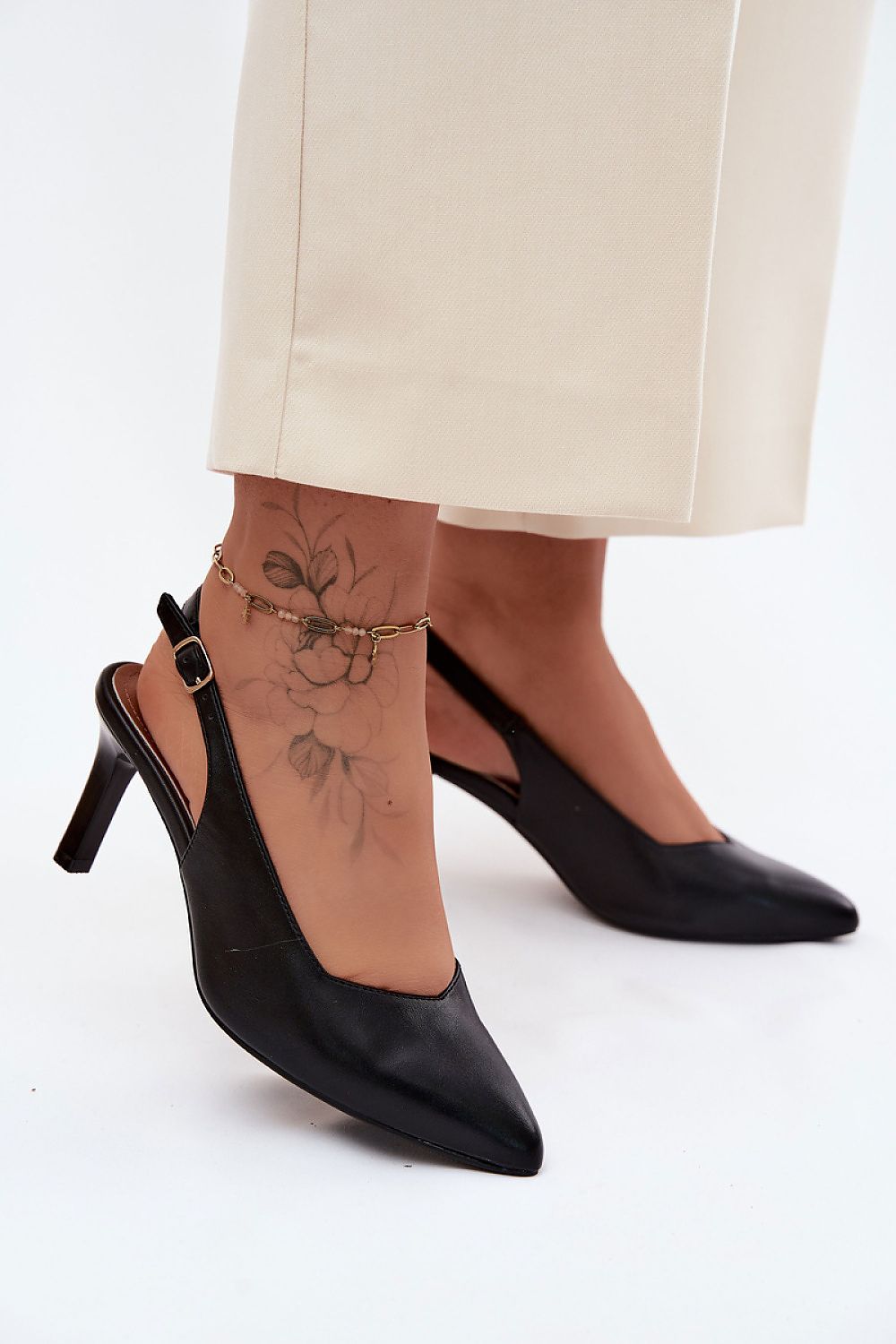 Women’s Slim Heel Buckle Sandals-Women's Sandals-LeStyleParfait