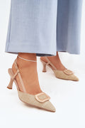 Women’s Slingback Slim Heel Sandals-Women's Sandals-LeStyleParfait