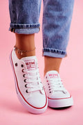 Women's Sneakers - Low-Top Sneakers - Lace-Up All-Season Shoes