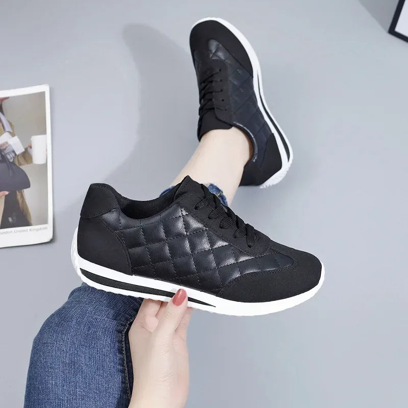 Women's Sneakers - Low-Top Sneakers - Lace-Up Spring-Autumn Shoes