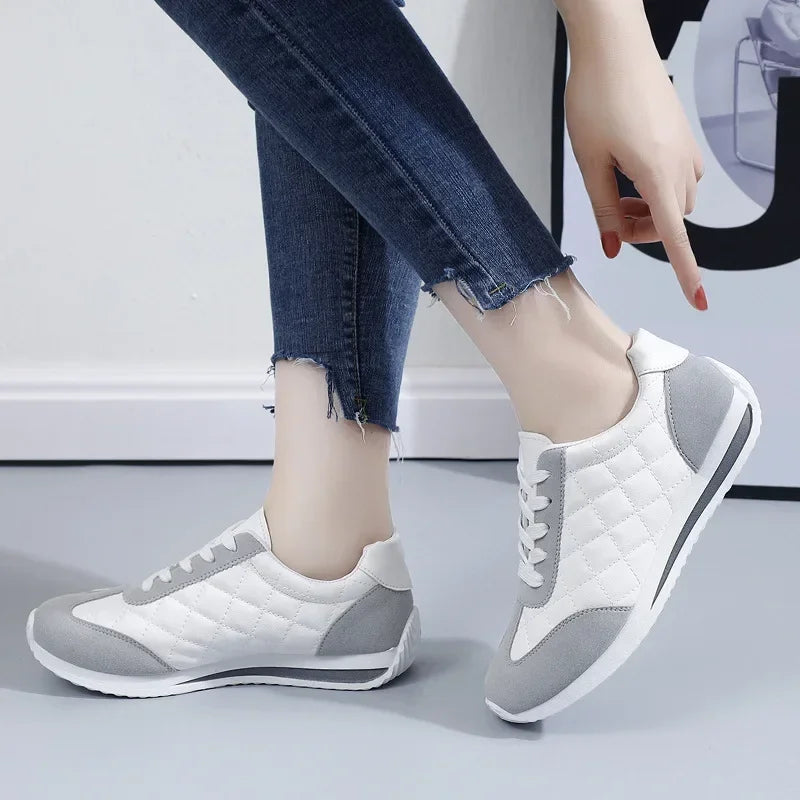 Women's Sneakers - Low-Top Sneakers - Lace-Up Spring-Autumn Shoes