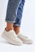 Women's Sneakers - Low-Top Sneakers - Lace-Up Spring Summer Autumn Shoes