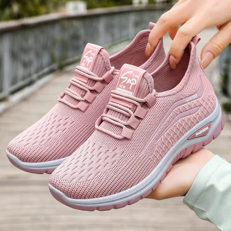 Women's Sneakers - Low-Top Sneakers - Lace-Up Spring-Summer Sneakers