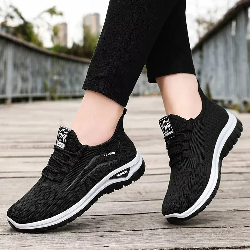 Women's Sneakers - Low-Top Sneakers - Lace-Up Spring-Summer Sneakers