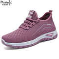 Women's Sneakers - Low-Top Sneakers - Lace-Up Spring-Summer Sneakers