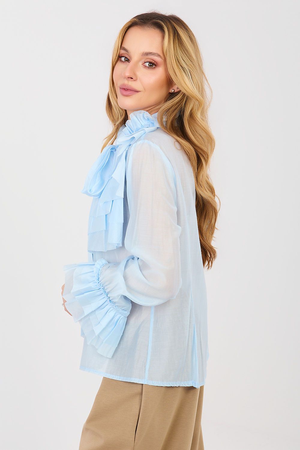 Women's Stand Collar Elegant Shirt — Black-LeStyleParfait