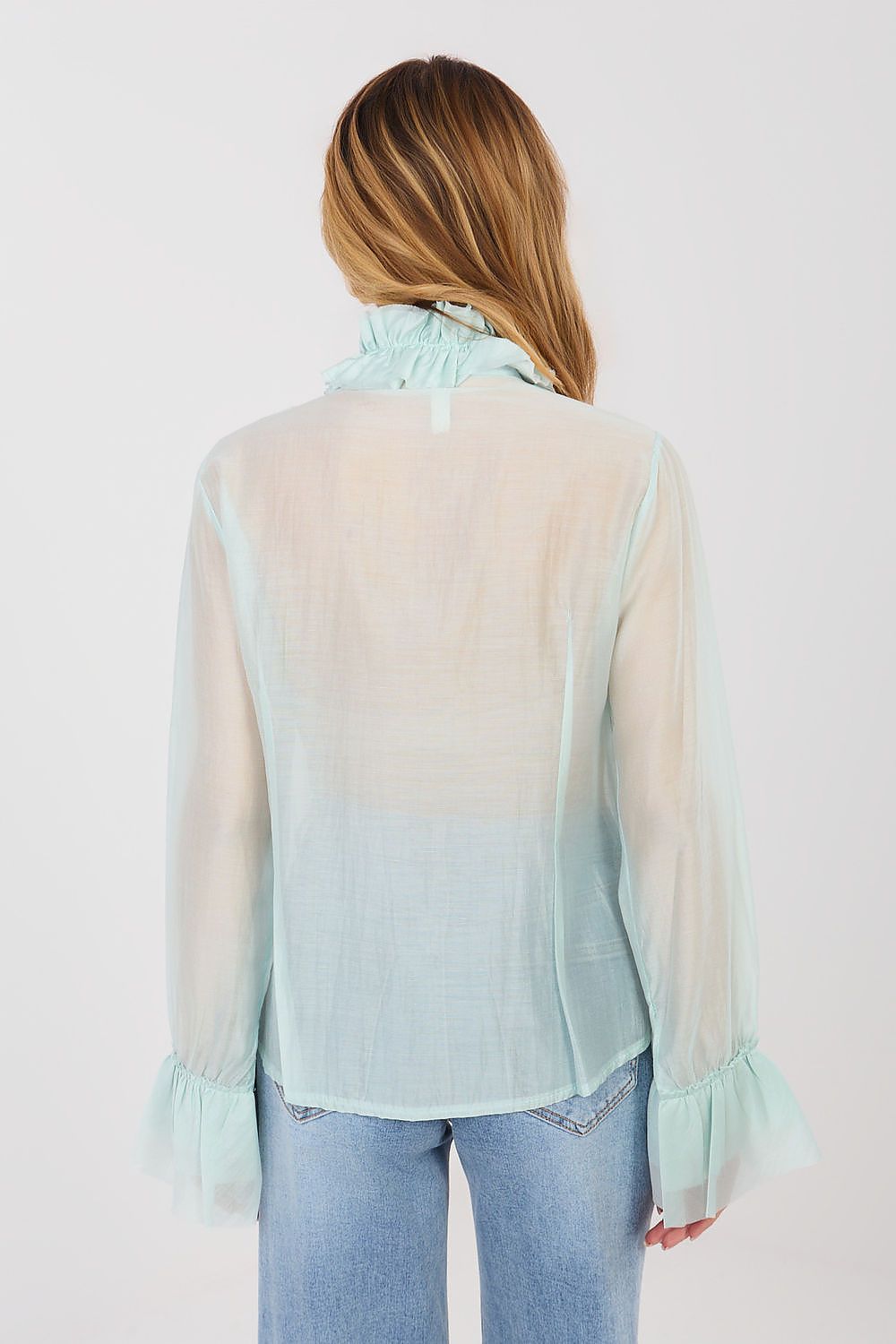 Women's Stand Collar Elegant Shirt — Black-LeStyleParfait