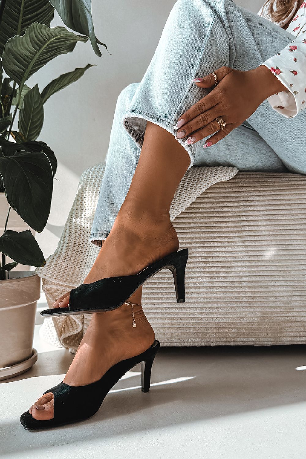 Women’s Suede Evening Heel Sandals-Women's Sandals-LeStyleParfait