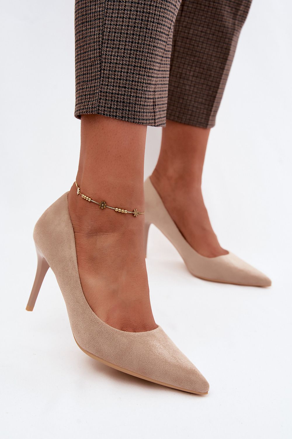 Women's Suede Pointed Toe Stiletto Pumps-Pumps Shoes-LeStyleParfait