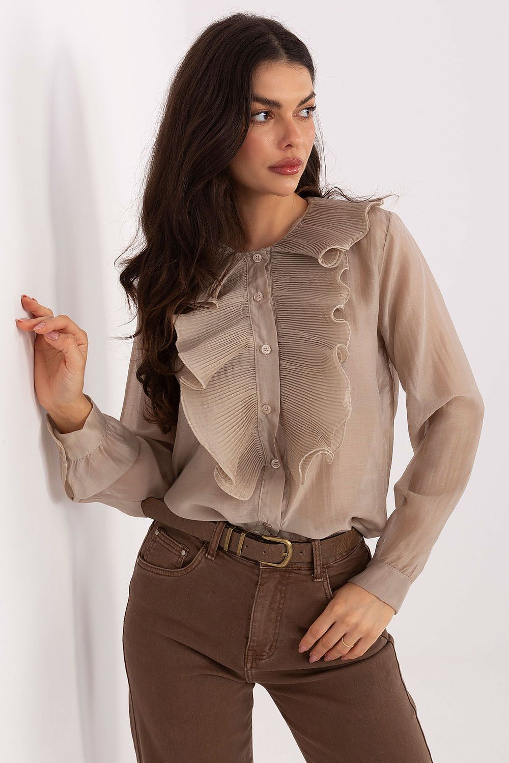 Women's Tencel Classic Shirt — Beige-LeStyleParfait
