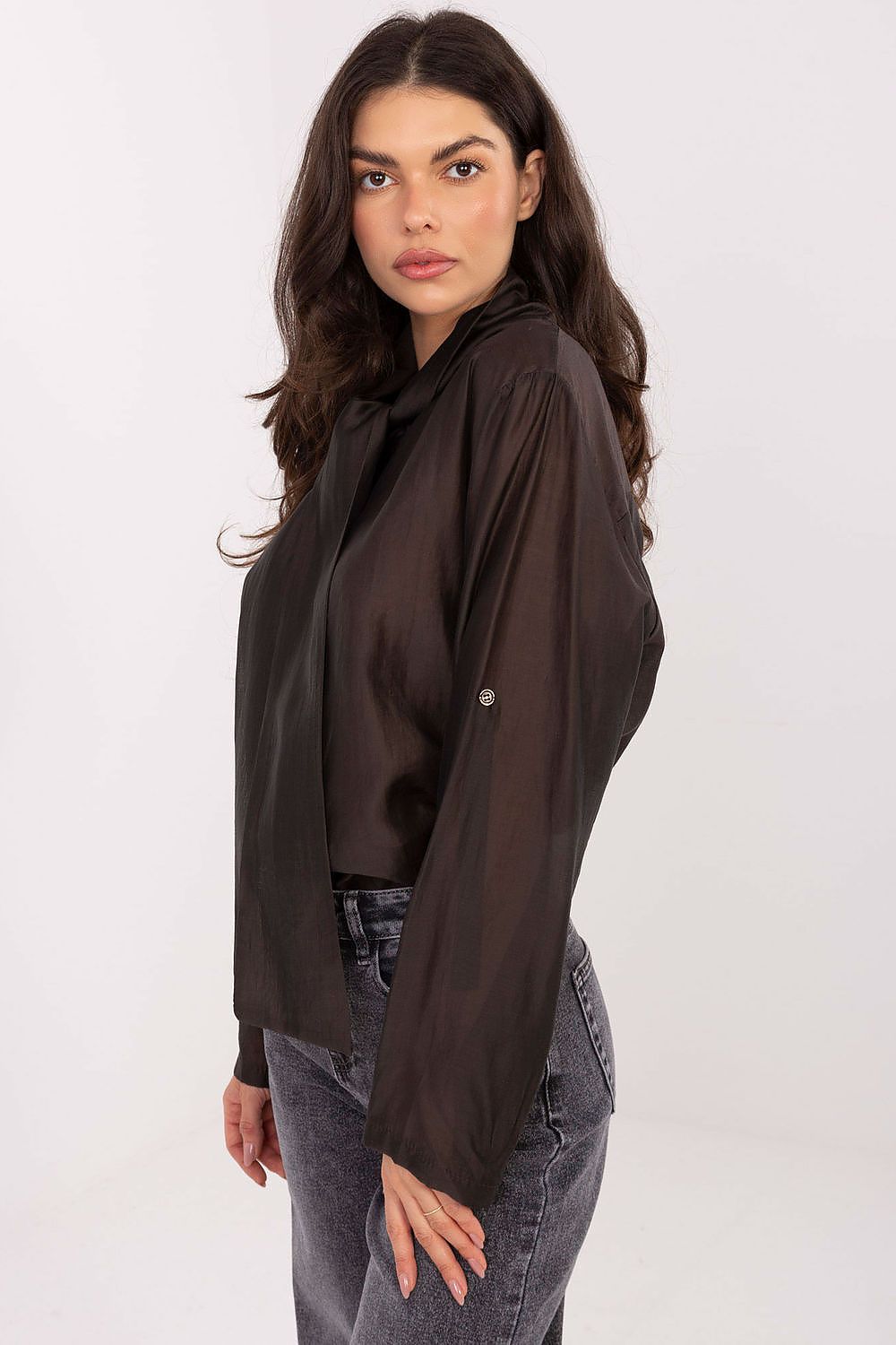 Women's Tencel Classic Shirt — Brown-LeStyleParfait