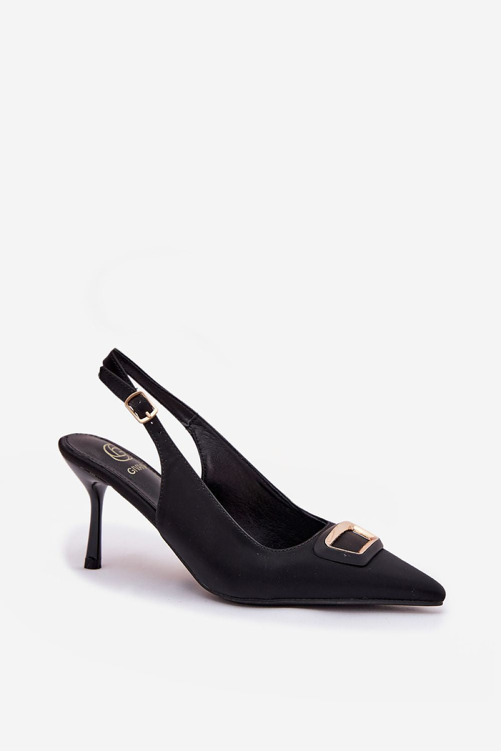 Women's Textile Slingback Stiletto Pumps-Pumps Shoes-LeStyleParfait