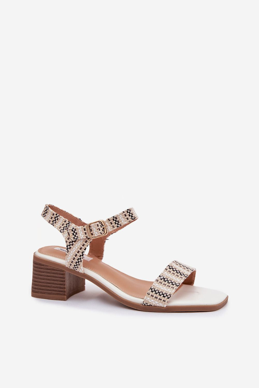 Women’s Textured Office Heel Sandals-Women's Sandals-LeStyleParfait