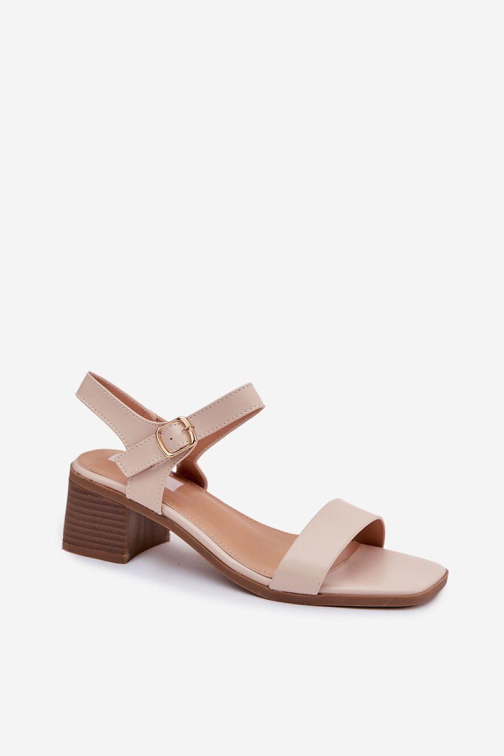 Women’s Textured Office Heel Sandals-Women's Sandals-LeStyleParfait