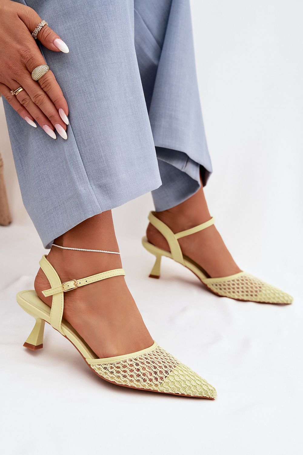 Women’s Textured Slim Heel Sandals-Women's Sandals-LeStyleParfait