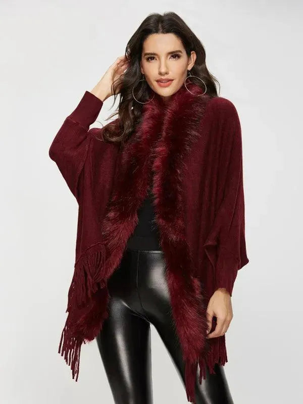 Women's Wrap Coat Long Shawl Collar Style-women's coat-LeStyleParfait