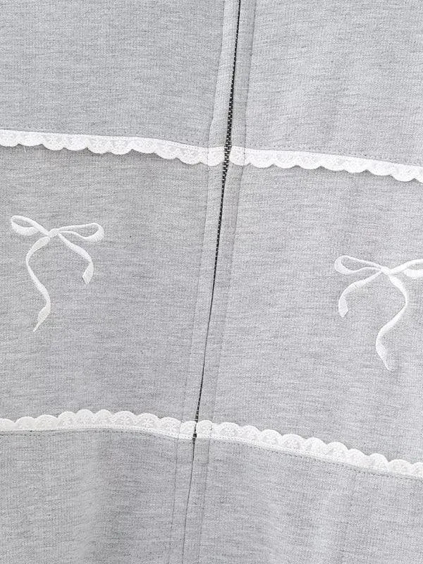 Women's Zip-Up Embroidered Casual Sweatshirt-Women Sweatshirt-LeStyleParfait