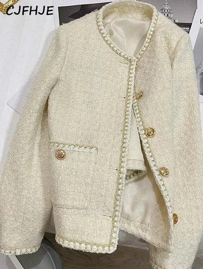 Woolen Short Tweed Jacket Women - Tweed Blazer - LeStyleParfait