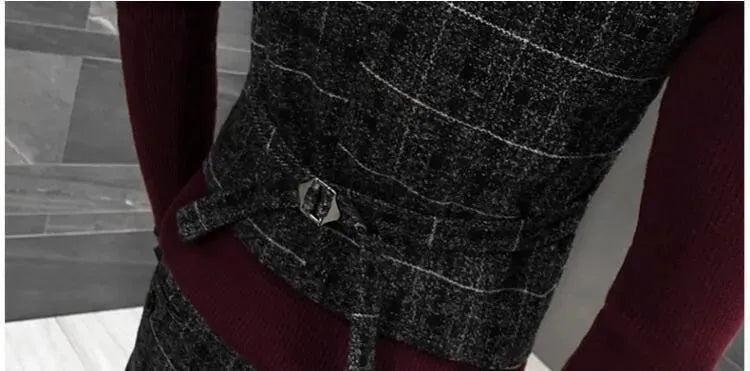 Xavier Plaid Three Piece Suit- Slim Fit - Plaid Suit - LeStyleParfait