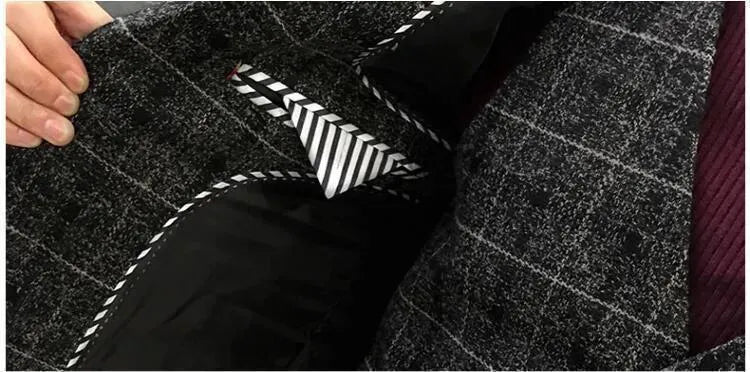 Xavier Plaid Three Piece Suit- Slim Fit - Plaid Suit - LeStyleParfait