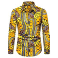 Yellow African Streetwear Men's Shirt-Men Shirts-LeStyleParfait
