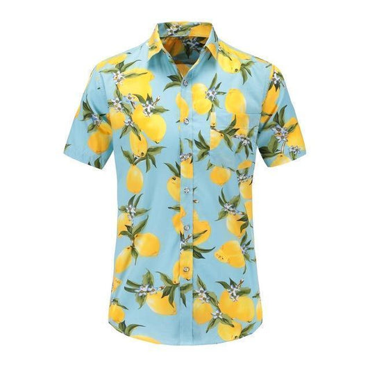Yellow Lemon Summer Shirt For Men - Shirt - LeStyleParfait Kenya