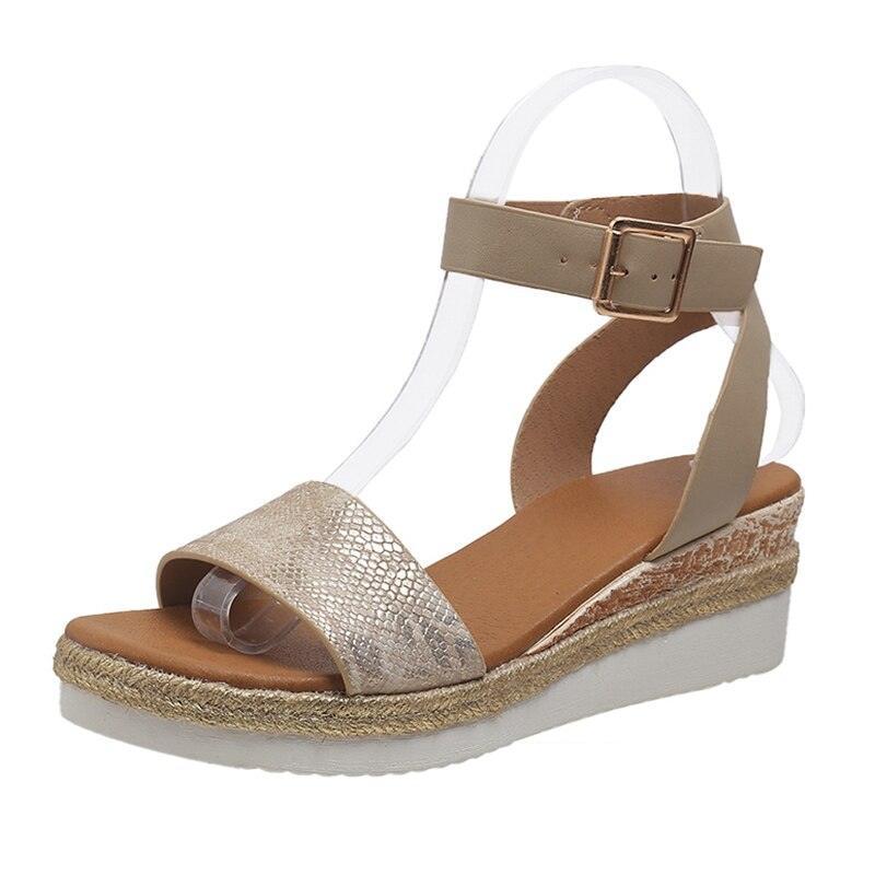 Ankle Strap Wedge Sandals - Wedge Shoes - LeStyleParfait Kenya
