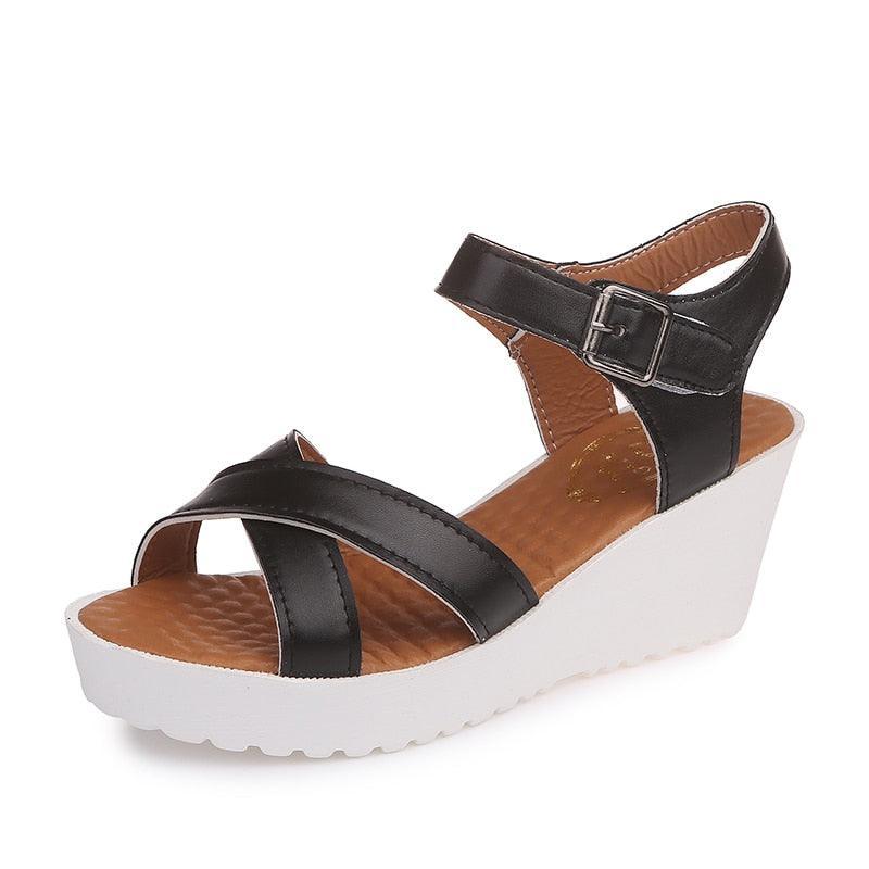Casual Straps Wedge Sandals - Wedge Shoes - LeStyleParfait Kenya