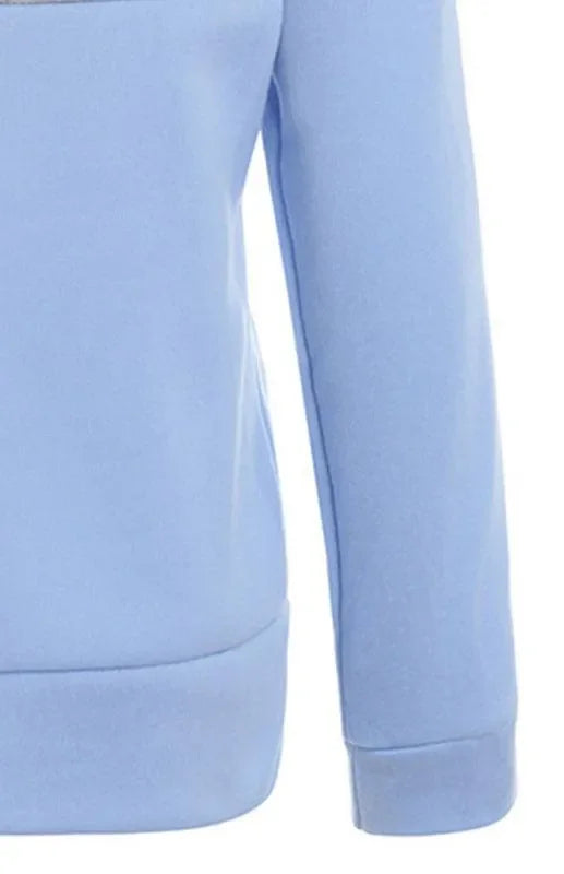 Double Zipper Color Block Hooded Long-Sleeved Plus Velvet Sweatshirt-Women Sweatshirt-LeStyleParfait