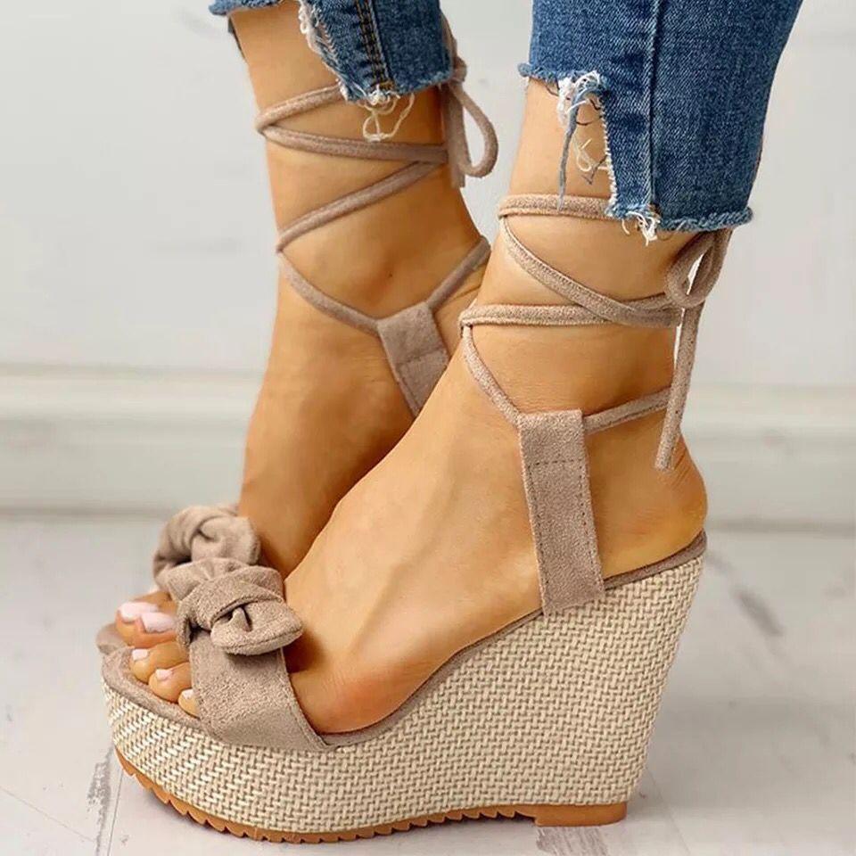 Elegant Strap Wedge Sandals - Wedge Shoes - LeStyleParfait Kenya