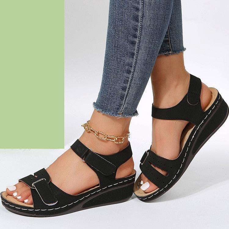 Flap Wedge Sandal Shoes - Wedge Shoes - LeStyleParfait Kenya