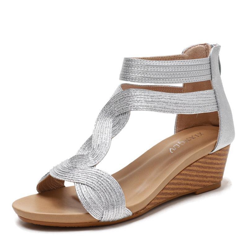 Low Heel Wedge Sandal Shoes - Wedge Shoes - LeStyleParfait Kenya