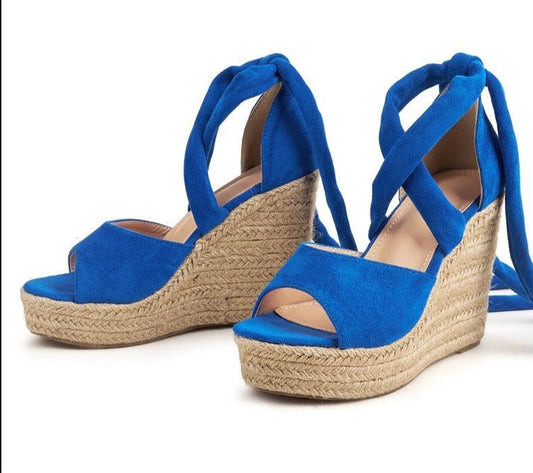 Open Toe Strap Wedge Sandal Shoes - Wedge Shoes - LeStyleParfait Kenya