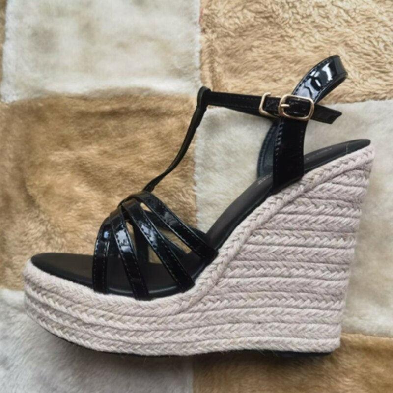 Open Toe Wedge Sandal Shoes - Wedge Shoes - LeStyleParfait Kenya
