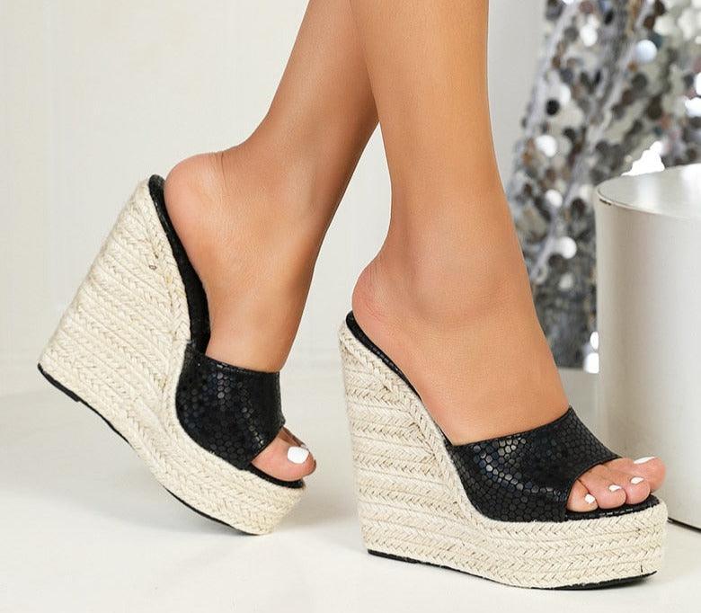 Buy Slip-on High Heels Wedge Sandals at LeStyleParfait Kenya