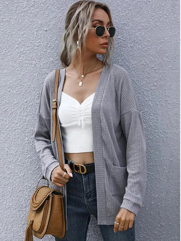 Solid Casual Long Women Cardigan Sweater - Cardigan Sweater - LeStyleParfait