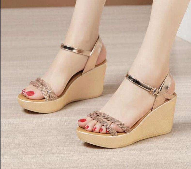 Stylish 2-Straps Wedge Sandals - Wedge Shoes - LeStyleParfait Kenya