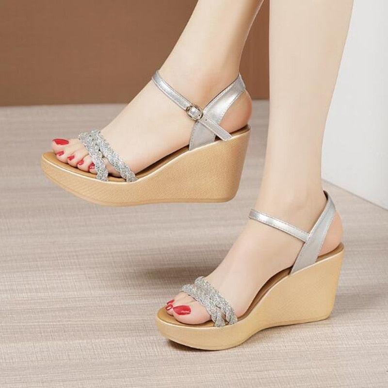 Stylish 2-Straps Wedge Sandals - Wedge Shoes - LeStyleParfait Kenya