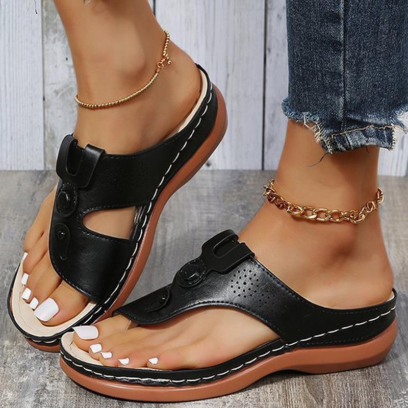 Summer Low Heel Wedge Sandals - Wedge Shoes - LeStyleParfait Kenya