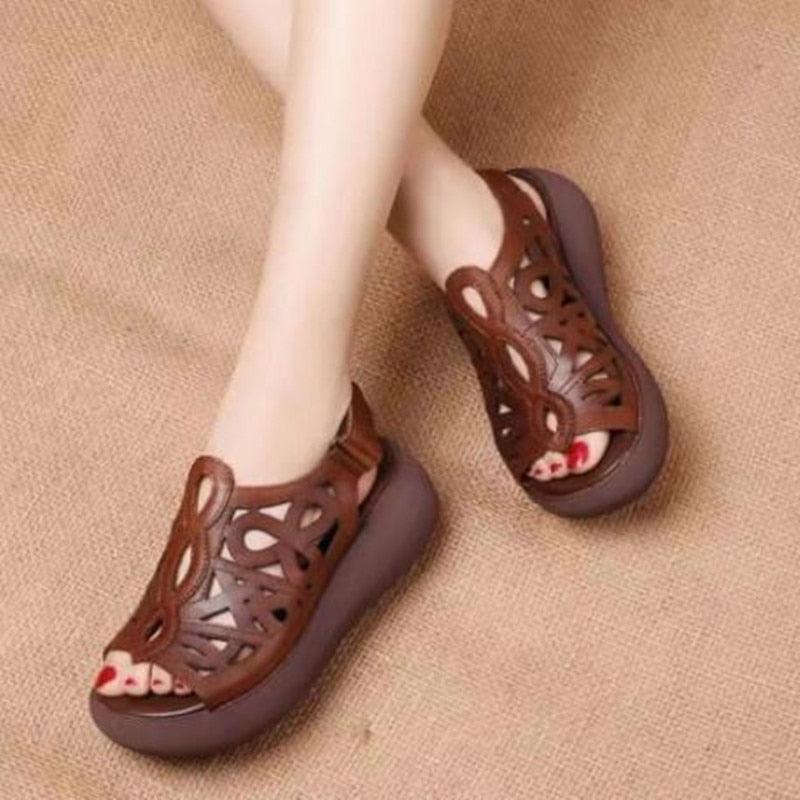 Summer Peep Toe Wedge Sandals - Wedge Shoes - LeStyleParfait Kenya