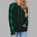 Women's Plaid Hoodie - Long Sleeve Comfort - Women Hoodie - LeStyleParfait
